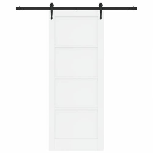 Klizna vrata s kompletnim setom bijela 83x211 cm solidno drvo bor Cijena