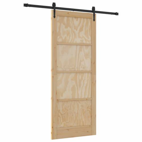 klizna vrata s hardverskim setom 86x211 cm od čvrstog borovog drveta Cijena