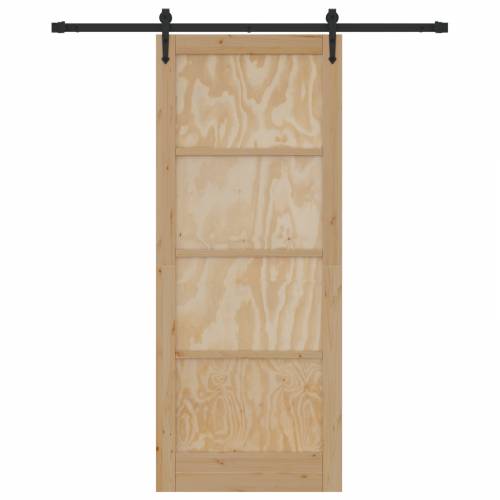 klizna vrata s hardverskim setom 86x211 cm od čvrstog borovog drveta Cijena