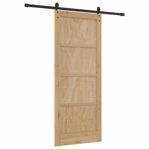 klizna vrata s hardverskim setom 86x211 cm od čvrstog borovog drveta Cijena