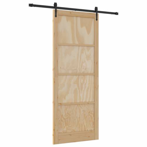 Klizna Vrata sa Oprema Set 93x232 cm Masivna Drvo Borovina Cijena