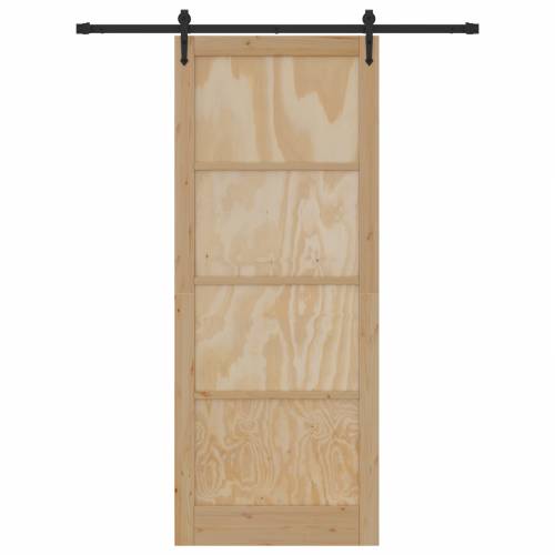 Klizna Vrata sa Oprema Set 93x232 cm Masivna Drvo Borovina Cijena