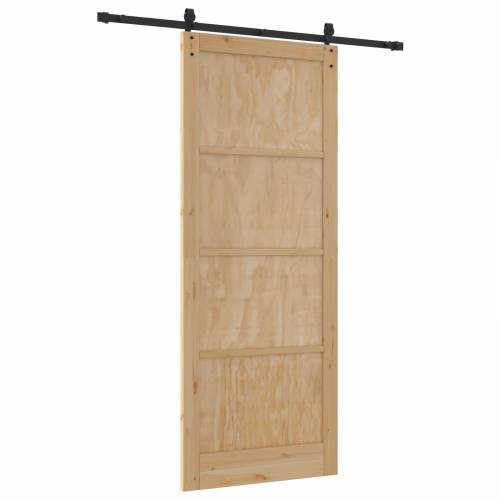 Klizna Vrata sa Oprema Set 93x232 cm Masivna Drvo Borovina Cijena