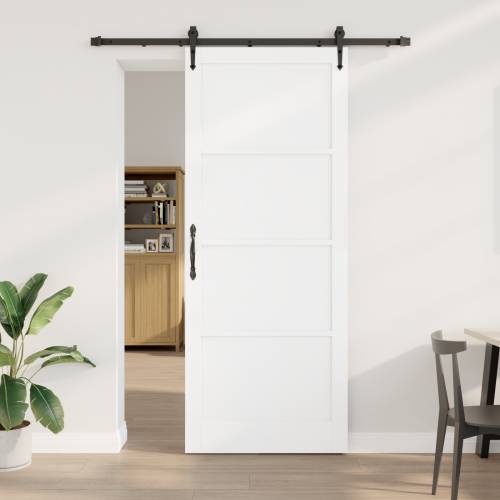 klizna vrata sa setom mehanizma bijela 93x232 cm solidno drvo bor Cijena