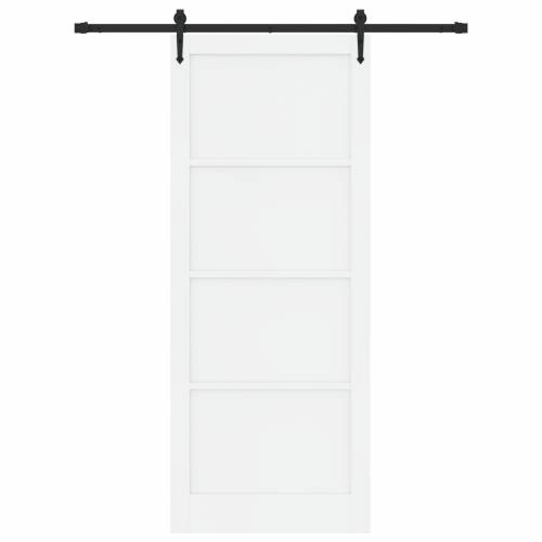 klizna vrata sa setom mehanizma bijela 93x232 cm solidno drvo bor Cijena