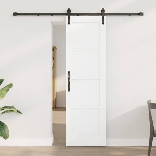Klizna vrata s okovom Set Bijela 61x198.5 cm Čvrsto drvo borovo Cijena