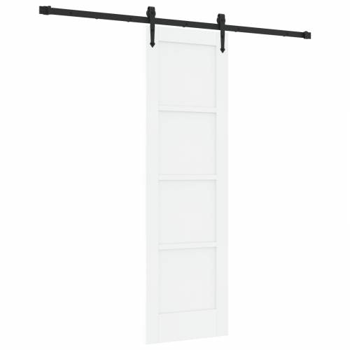 Klizna vrata s okovom Set Bijela 61x198.5 cm Čvrsto drvo borovo Cijena