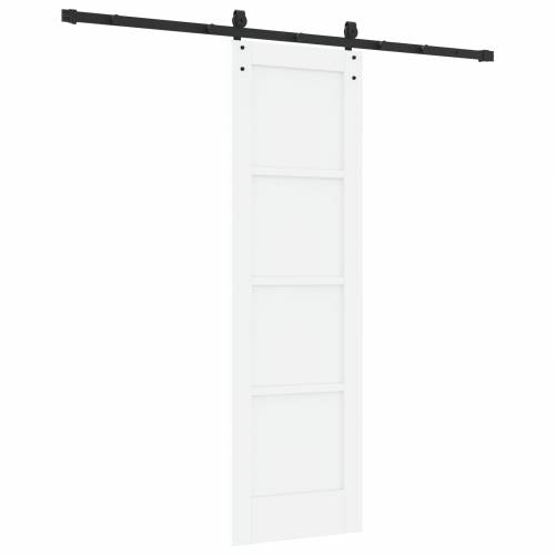 Klizna vrata s okovom Set Bijela 61x198.5 cm Čvrsto drvo borovo Cijena