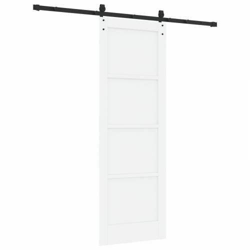 klizna vrata sa setom opreme bijela 73.5x211 cm čvrsta drva bora Cijena