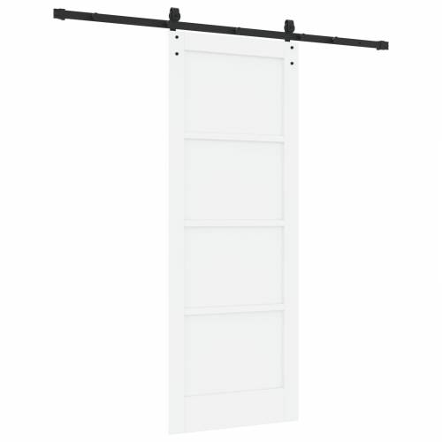 klizna vrata sa setom opreme bijela 78x202 cm čvrsta borovina Cijena