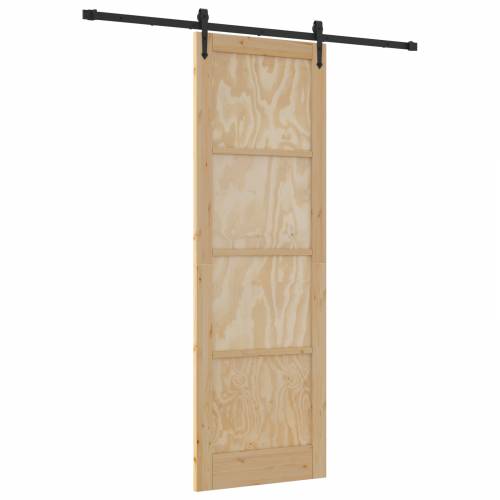 Klizna vrata s opremom 78x232 cm Masivna borovina Cijena