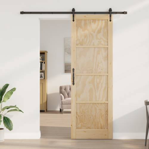 Klizna vrata s opremom 78x232 cm Masivna borovina Cijena