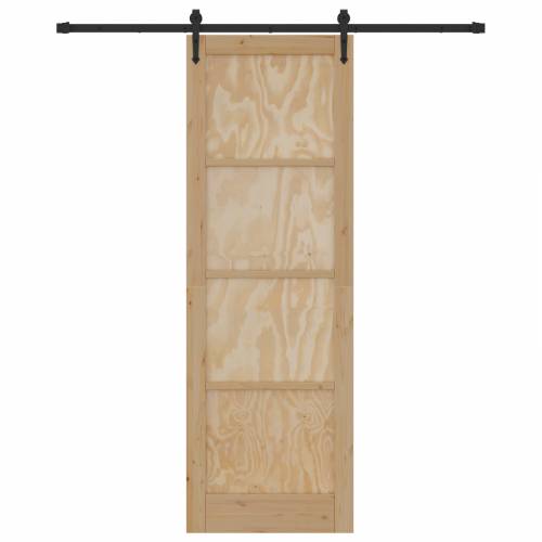 Klizna vrata s opremom 78x232 cm Masivna borovina Cijena