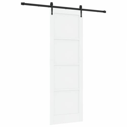 klizna vrata sa hardverskim setom Bijela 78x232 cm Čvrsto drvo Bor Cijena