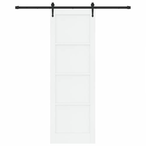 klizna vrata sa hardverskim setom Bijela 78x232 cm Čvrsto drvo Bor Cijena