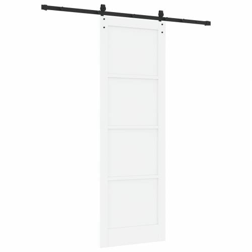 klizna vrata sa hardverskim setom Bijela 78x232 cm Čvrsto drvo Bor Cijena
