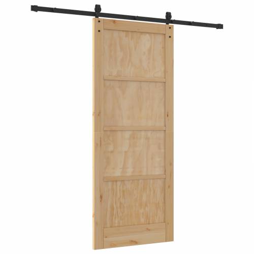 Klizna Vrata sa Kompletom Opreme 83x202 cm Čvrsto Drvo Bor Cijena
