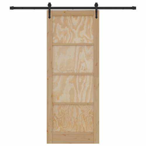 klizna vrata sa setom hardvera 83x211 cm Čvrsta borovina Cijena