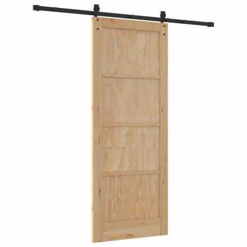 klizna vrata sa setom hardvera 83x211 cm Čvrsta borovina Cijena