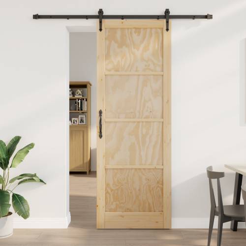 Klizna Vrata s Opremskim Setom 83x232 cm Od Borovog Drva Cijena