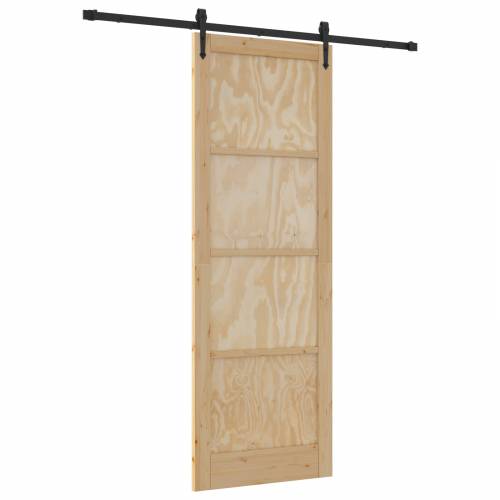 Klizna Vrata s Opremskim Setom 83x232 cm Od Borovog Drva Cijena