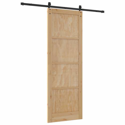 Klizna Vrata s Opremskim Setom 83x232 cm Od Borovog Drva Cijena