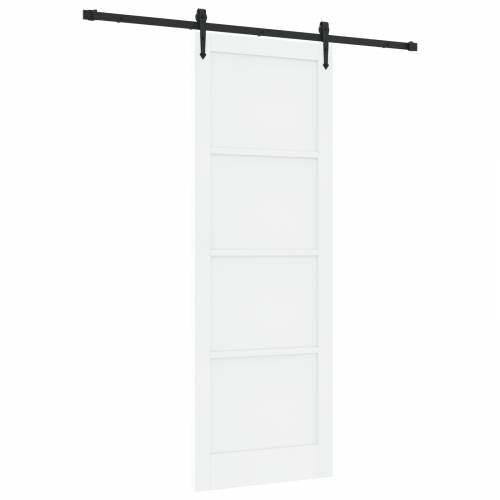 klizna vrata s setom dijelova Bijela 83x232 cm Čvrsta drva od bora Cijena