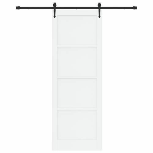 klizna vrata s setom dijelova Bijela 83x232 cm Čvrsta drva od bora Cijena
