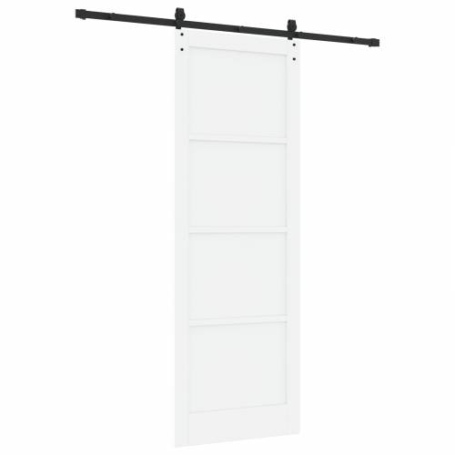 klizna vrata s setom dijelova Bijela 83x232 cm Čvrsta drva od bora Cijena
