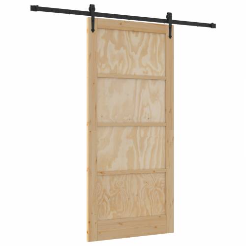 klizna vrata s priborom 93 x 202 cm Čvrsto borovo drvo Cijena