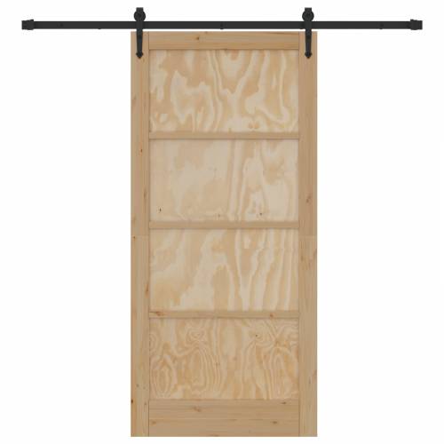 klizna vrata s priborom 93 x 202 cm Čvrsto borovo drvo Cijena