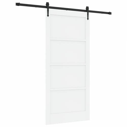 klizna vrata s setom hardvera bijela 93x202 cm od čvrstog bora Cijena