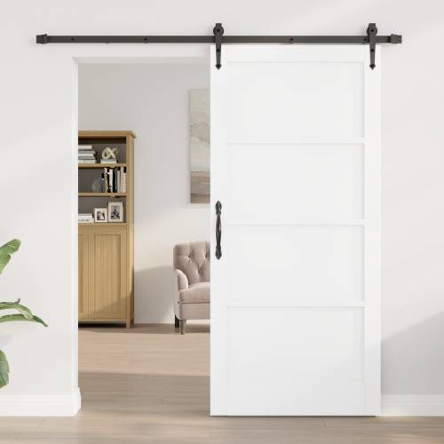 klizna vrata s setom hardvera bijela 93x202 cm od čvrstog bora Cijena
