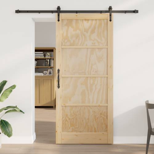 Klizna Vrata s Oprema Setom 93x211 cm Solidno Drvo Bor Cijena