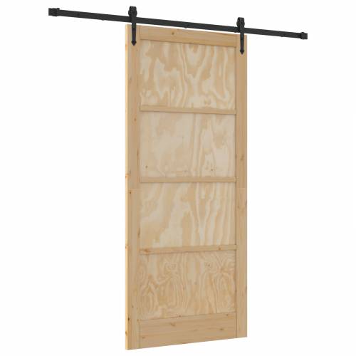 Klizna Vrata s Oprema Setom 93x211 cm Solidno Drvo Bor Cijena