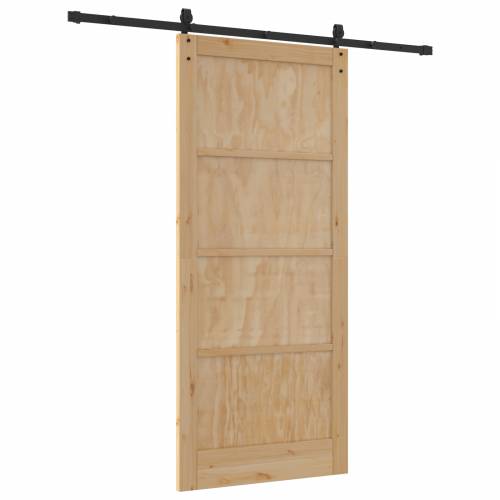 Klizna Vrata s Oprema Setom 93x211 cm Solidno Drvo Bor Cijena