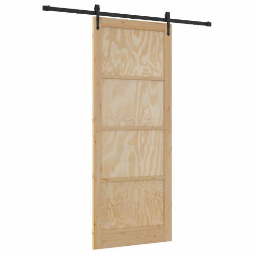 klizna vrata s opremom set 93x232 cm od čvrstog bora Cijena