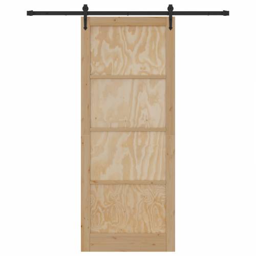 klizna vrata s opremom set 93x232 cm od čvrstog bora Cijena