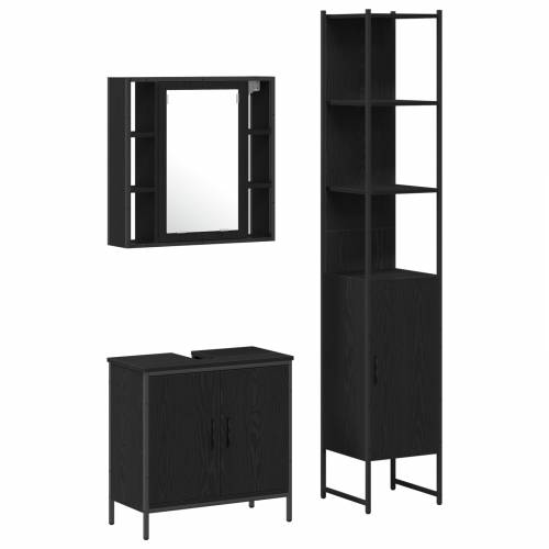 Ormarić za Lavabo - Umivaonik crni hrast 60x30x60 cm konstruirano drvo Cijena