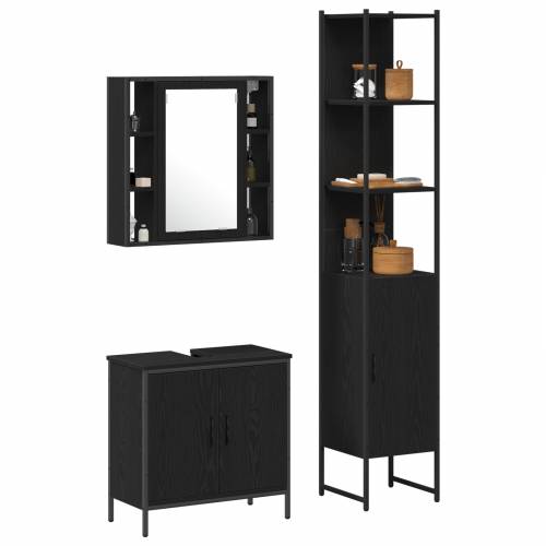 Ormarić za Lavabo - Umivaonik crni hrast 60x30x60 cm konstruirano drvo Cijena