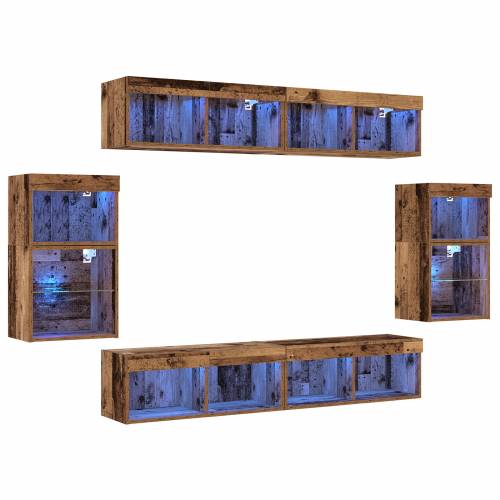 Floating Shelf 2 kom Staro drvo 40x28.5x40 cm Konstruirano drvo Cijena