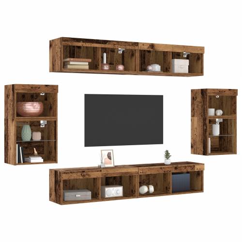 Floating Shelf 2 kom Staro drvo 40x28.5x40 cm Konstruirano drvo Cijena