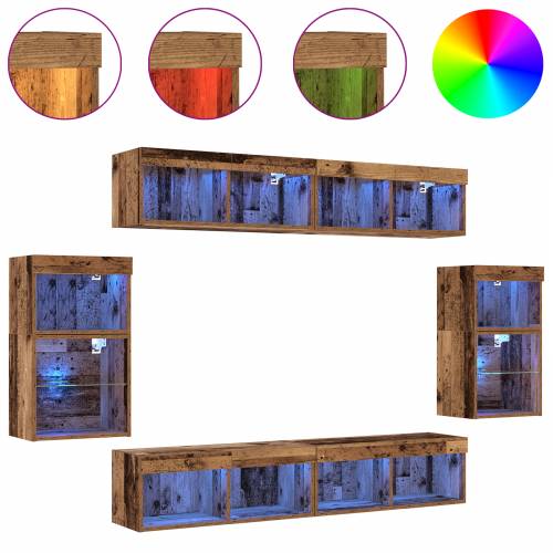 Floating Shelf 2 kom Staro drvo 40x28.5x40 cm Konstruirano drvo Cijena