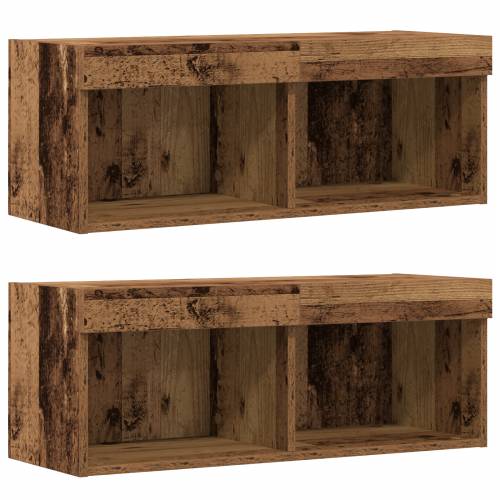 Floating Shelf 2 kom Staro drvo 40x28.5x40 cm Konstruirano drvo Cijena