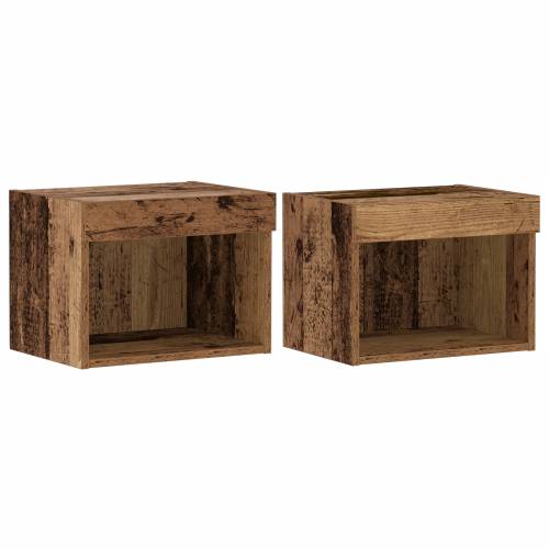 Floating Shelf 2 kom Staro drvo 40x28.5x40 cm Konstruirano drvo Cijena