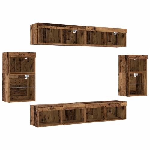 Floating Shelf 2 kom Staro drvo 40x28.5x40 cm Konstruirano drvo Cijena