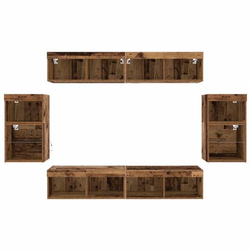 Floating Shelf 2 kom Staro drvo 40x28.5x40 cm Konstruirano drvo Cijena