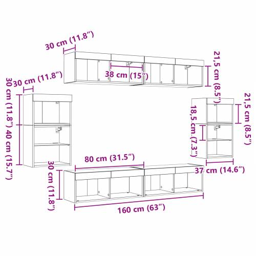 Floating Shelf 2 kom Staro drvo 40x28.5x40 cm Konstruirano drvo Cijena