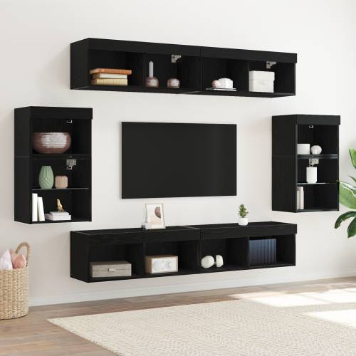 Plutajuća Polica 2 kom Crni hrast 40x28,5x40 cm Inženjersko drvo Cijena