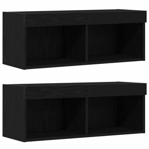 Plutajuća Polica 2 kom Crni hrast 40x28,5x40 cm Inženjersko drvo Cijena